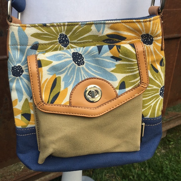 Sunflower Canvas Crossbody Bag by Franco Sartre - Picture 2 of 11